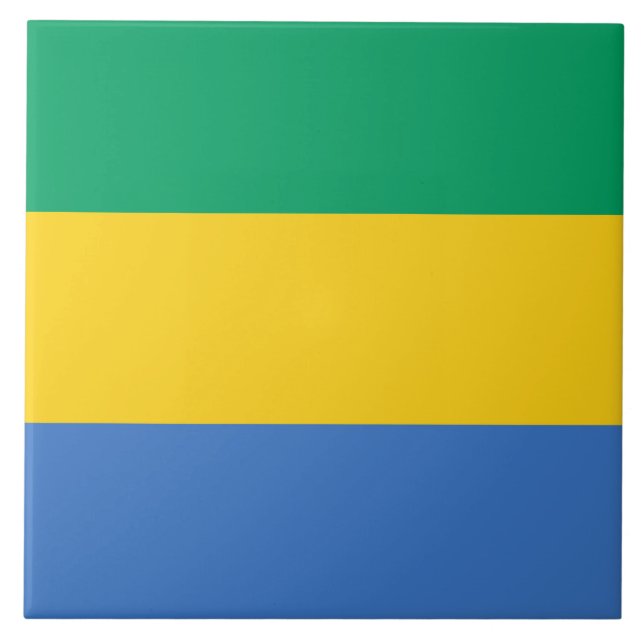 Bandeira Gabonesa (Gabão) (Frente)