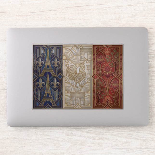 Bandeira Heritage Art Deco | França | Decalque Clá (Computador)