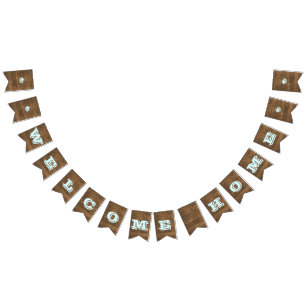 Bandeira Home bem-vinda customizável do Aqua de