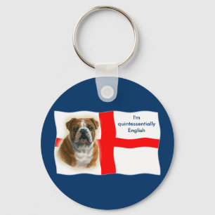 Bandeira inglesa e Chaveiro de buldogue