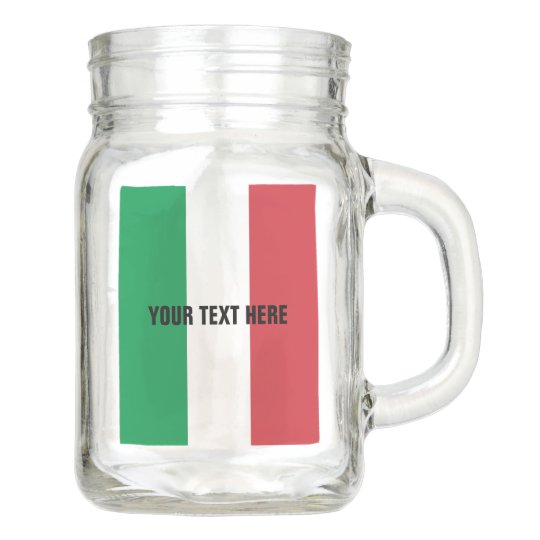 Bandeira Italiana Da Caneca Do Frasco De Pedreiro Zazzle Com Br