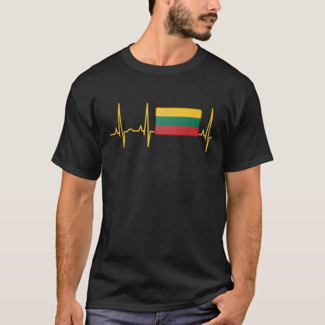 Bandeira lituana Camisa Pulverizador Lituânia Pres (Frente)