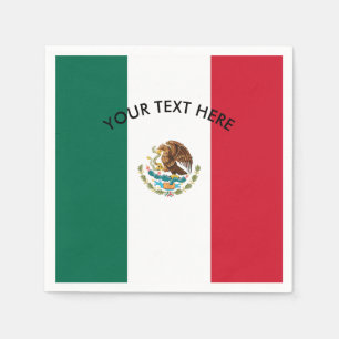 Bandeira mexicana de guardanapos de partido person