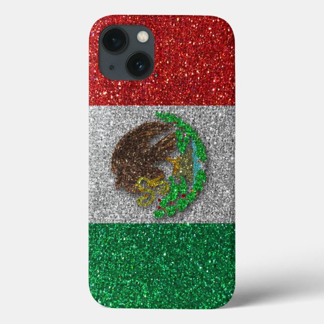 Bandeira mexicana do Glitter Trendy Na moda (Verso)