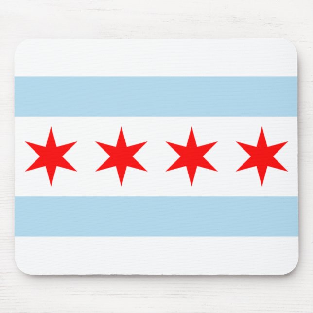 Bandeira Mousepad de Chicago (Frente)
