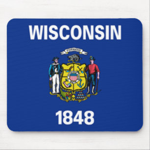 Bandeira Mousepad de Wisconsin