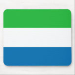 Bandeira Mousepad do Sierra Leone<br><div class="desc">Este design do mousepad compreende simplesmente a serra bandeira de Leonean. Uma grande maneira de recordar o Sierra Leone quando no computador.</div>