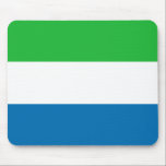 Bandeira Mousepad do Sierra Leone<br><div class="desc">Este design do mousepad compreende simplesmente a serra bandeira de Leonean. Uma grande maneira de recordar o Sierra Leone quando no computador.</div>