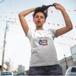 Bandeira Nacional Mínima do Mapa de Porto Rico