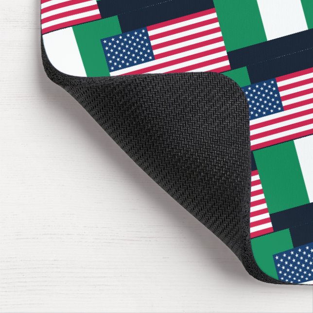 Bandeira nigeriana e americana Mousepad (Canto)