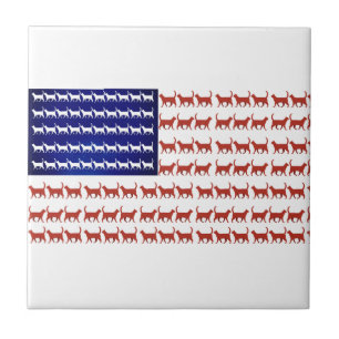 Bandeira norte-americana para gatos decor patriót