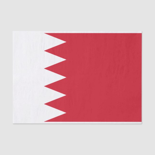 Bandeira Patriótica do Papel Tecido do Bahrein (Frente )