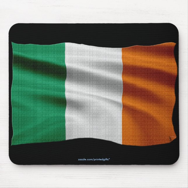 Bandeira Patriótica Mundial da Irlanda Mousepad (Frente)