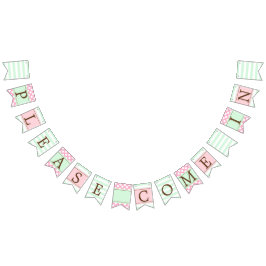 Bandeira personalizada cor-de-rosa e da hortelã do