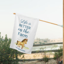 Bandeira Personalizada da Fazenda de Cavalo Branco