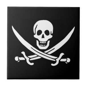 Bandeira Pirata Caveira Espadas Cruzadas