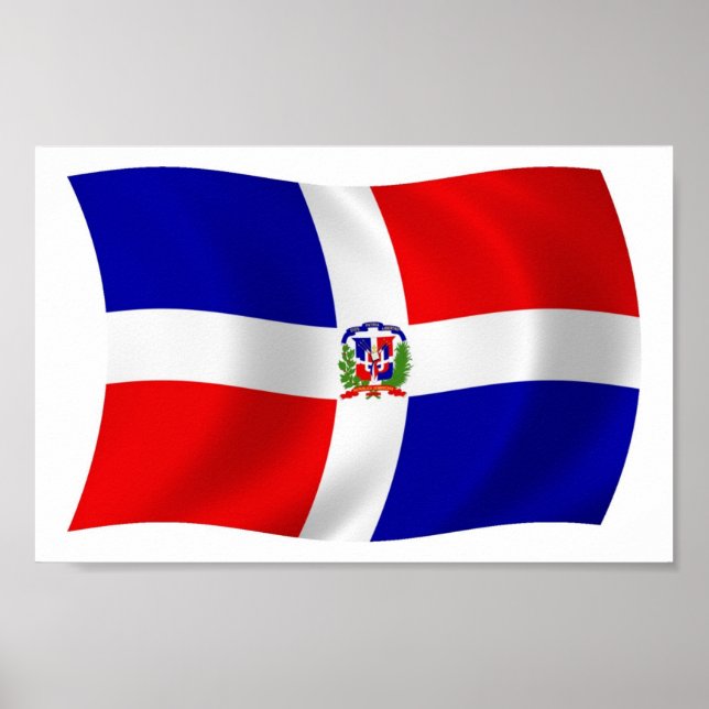 Bandeira Poster da República Dominicana (Frente)