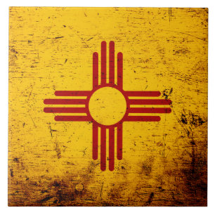 Bandeira preta do estado de New mexico do Grunge
