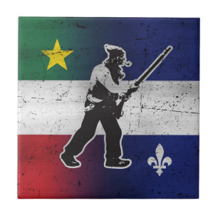 Bandeira Quebeque e Patriota Henri Julien