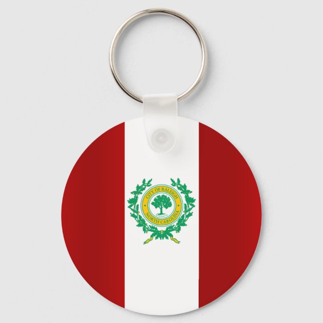 Bandeira Raleigh (Carolina do Norte) Chaveiro (Frente)