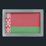 Bandeira Retangular Belt Buckle, Patriótica da Bie<br><div class="desc">A bandeira nacional da Bielorrússia.</div>