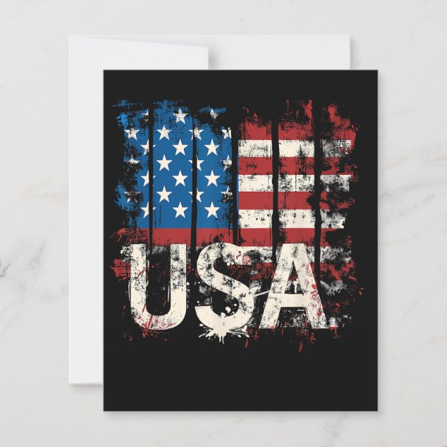 Bandeira Retro-Americana EUA 4 de julho (Frente)