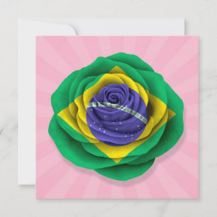 Bandeira Rosa brasileira a rosa