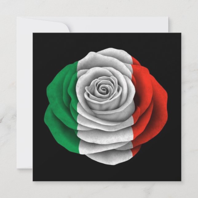 Bandeira Rosa italiana em preto (Frente)