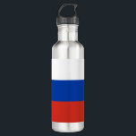 Bandeira Russa (Rússia) Garrafa de Água de Aço Ino<br><div class="desc">Esta design é a bandeira nacional da Rússia (também conhecida como Federação Russa), que é um país transcontinental que abrange a Europa Oriental e a Ásia Norte. A Rússia é o maior país do mundo e é o país mais populoso da Europa. A Rússia consiste em mais de um oitavo...</div>