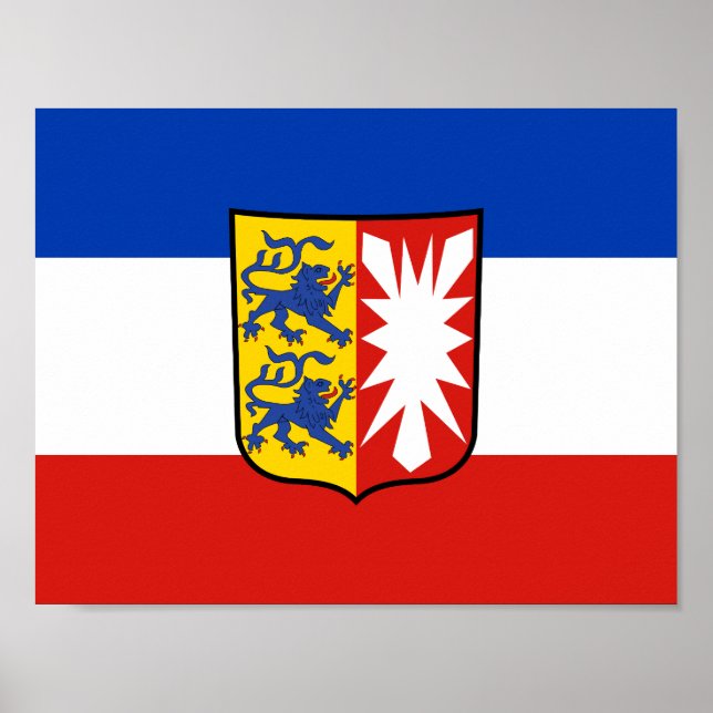 Bandeira Schleswig-Holstein Poster (Frente)