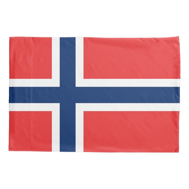 Bandeira Solteiro Patriótica da Noruega (Verso)