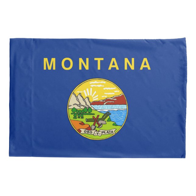 Bandeira Solteiro Patriótica de Montana (Verso)