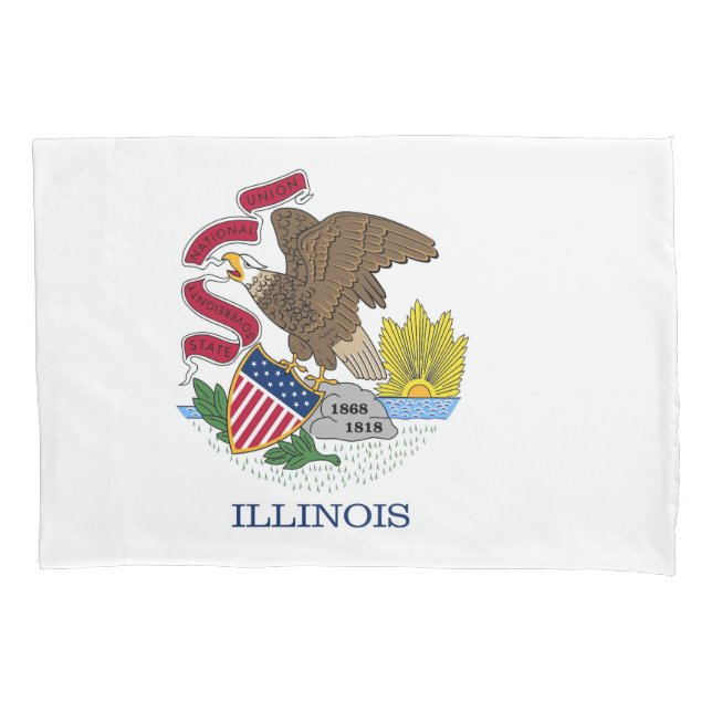 Bandeira Solteiro Patriótica em Illinois, EUA (Frente)