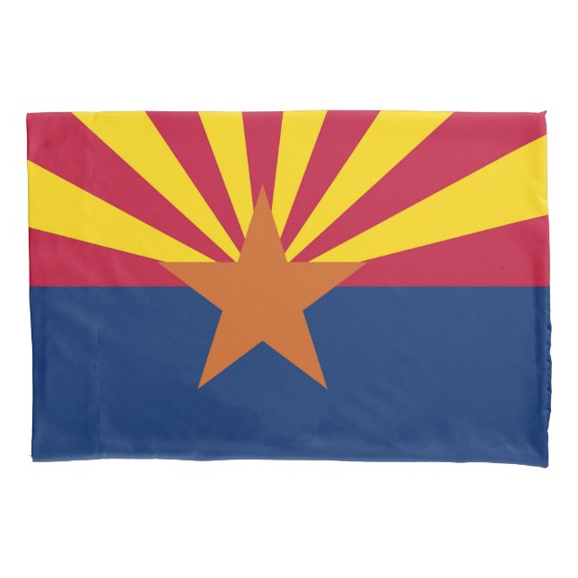 Bandeira Solteiro Patriótica Pillowcase de Arizona (Frente)