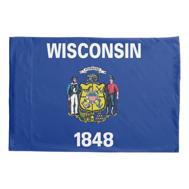 Bandeira Solteiro Patriótica Pillowcase de Wiscons (Verso)