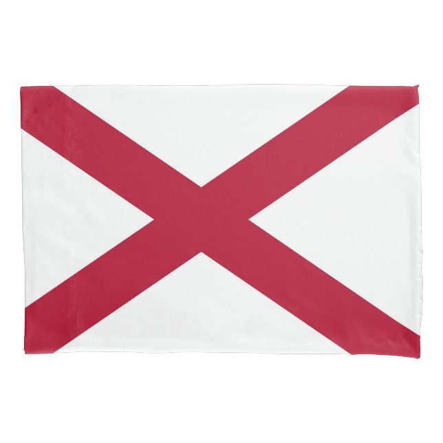 Bandeira Solteiro Patriótica Pillowcase do Alabama (Frente)