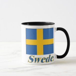 bandeira/suecia da caneca da campainha de 11 onça