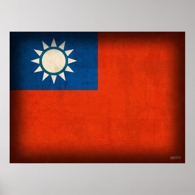 Bandeira Taipei Poster Impressão (Frente)