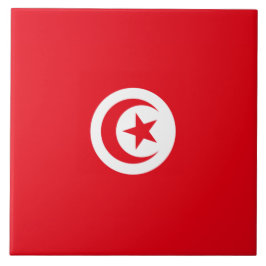 Bandeira Tunisina (Tunísia) (Crescente Islâmica)