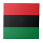 Bandeira vermelha, preta e verde<br><div class="desc">As 3 cores pan-Africanos na bandeira representam: VERMELHO: o sangue que une todas as pessoas da ascendência do africano negro, e vertente para a libertação; PRETO: pessoas negras cuja a existência como uma nação, embora não uma nação-estado, é afirmada pela existência da bandeira; e VERDE: a riqueza natural abundante de...</div>
