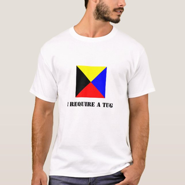 Bandeira Zulu (Sinalizador Z) Camisa De Cor Leve (Frente)