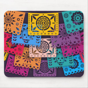 Bandeiras Coloridas do Dia de Muertos   Mousepad