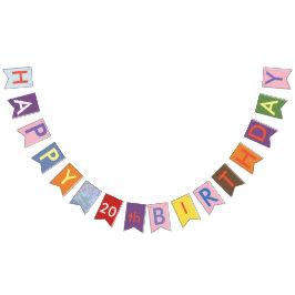 bandeiras de bunting de 20 de feliz aniversário