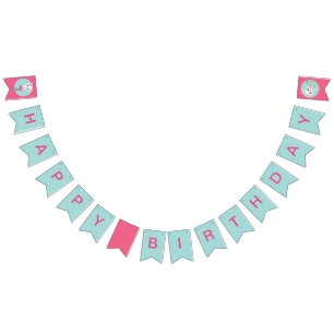 Bandeiras de Bunting de Aniversário da Gatinha Ser