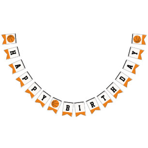 Bandeiras de Bunting de Aniversário de Basquete