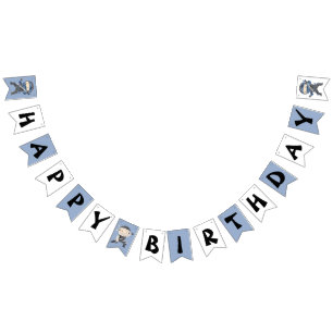 Bandeiras de Bunting de Aniversário do Pequeno Nin
