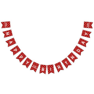 Bandeiras de Bunting de Aniversário Dourados Ouros