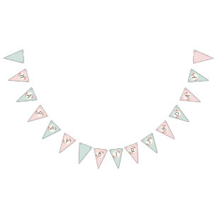 Bandeiras de Bunting de Moldura de Rosas Shabby Ch