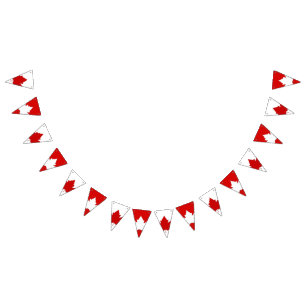 Bandeiras de Bunting do Canadá Decorações do Dia d