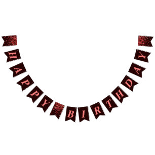Bandeiras de Bunting Feliz Aniversário Confetes Ve